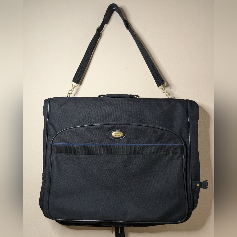 American Tourister Black Canva Carry-On Garment/Suit Bag